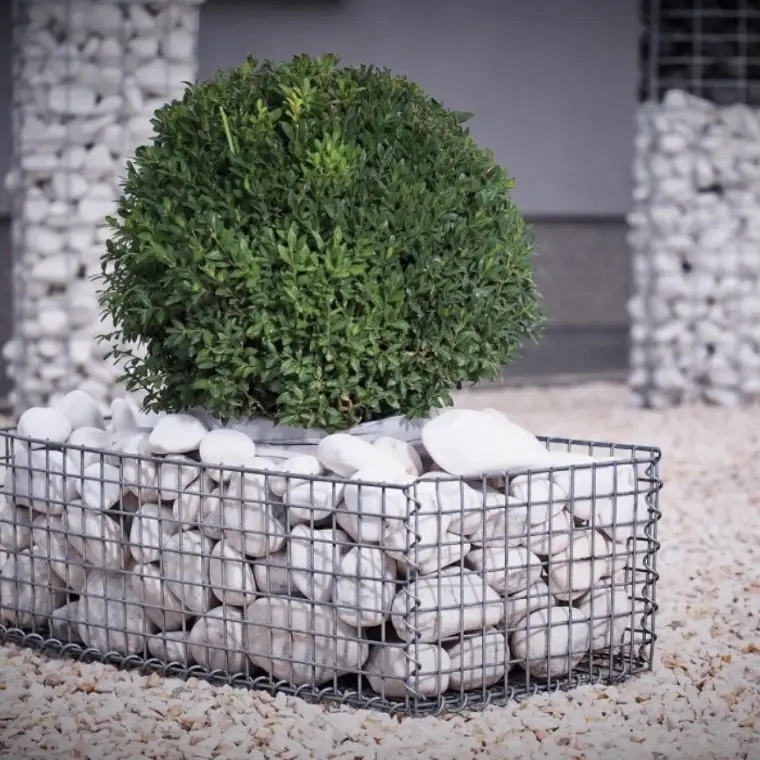 Beyaz Gabion Duvar